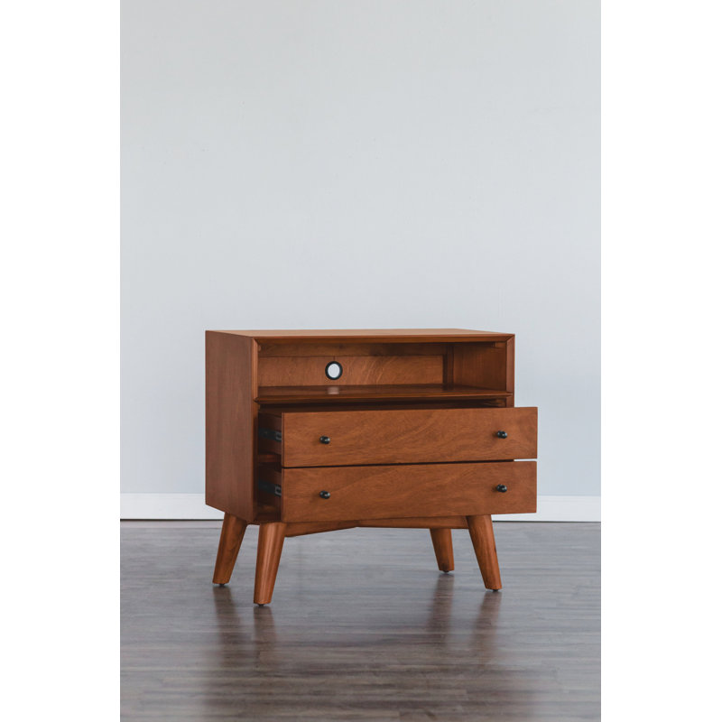 AllModern Williams 2 Drawer Solid Wood Nightstand & Reviews Wayfair